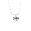 Wholesale Fashion Silver Plated Chain Alloy Women Necklaces Jewerly Latest Design Ginko Leaf Pendant Necklace