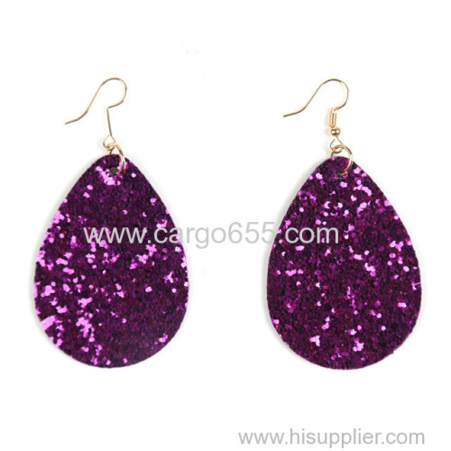 Wholesale Handmade Stylish Glitter Teardrop Earing