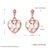 Wholesale Fashion Gold Jewerly Long Heart Stud Model Earrings Girls