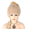 Fashion Knitted Hats Beige Winter Warm Women Real Mink Fur Hat