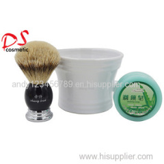 Dishi shaving soap ceramic bowl with shaving brush