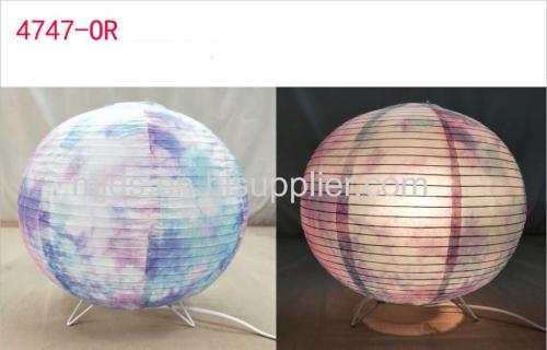 Tie Dye Print Ball Paper Lantern Table Lamp D300mm