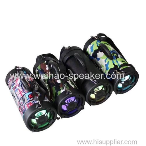 Portable wireless bluetooth speakers with microphone