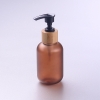 120ml frosted amber PET bottle with 24/410 bamboo pump