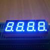 Low current ultra blue common anode 0.4&quot; 4 digit 7 segment led display for temperature indicator