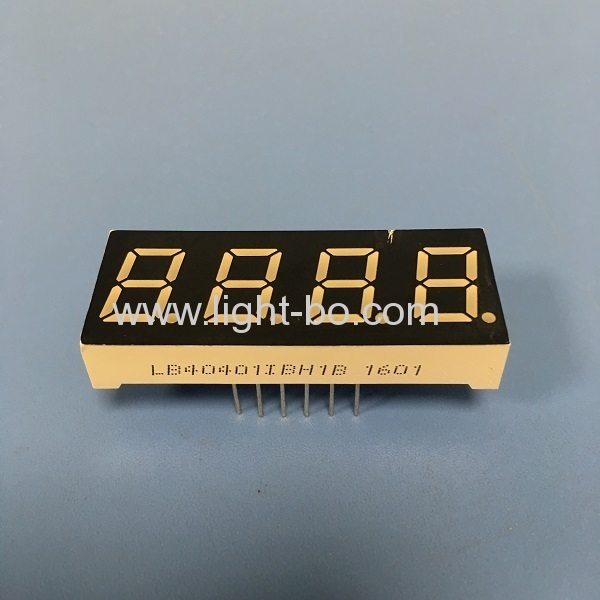 Low current ultra blue common anode 0.4" 4 digit 7 segment led display for temperature indicator