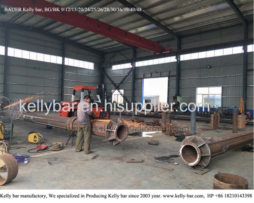 Deep foundation bored pile drilling rig spare parts Bauer interlcoking Kelly bar Friction Kelly bar