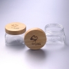 500ml pet square jar with 89/400 bamboo cap 500g round pet jar with bamboo cap