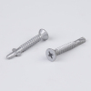 Self drilling screw - with wing - flat head with ribs - phillips drive - ruspert