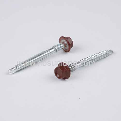 Roofing screw - double thread - - NO.1 Point - black washer - ruspert