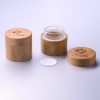 Bamboo jar 100g cream jar personal care face cream double wall jar with glass inner jar and pp cap