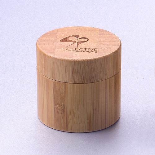 Bamboo jar 100g cream jar personal care face cream double wall jar with glass inner jar and pp cap