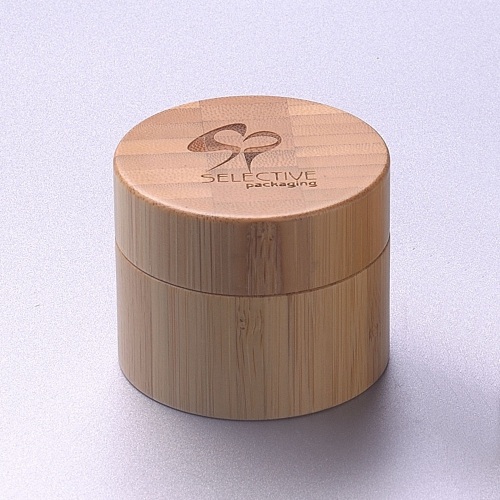 30g Bamboo cream jar carbonized bamboo color makeup package environmentally friendly materials