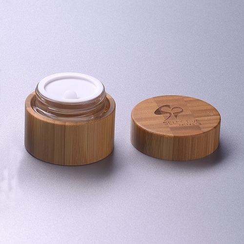 30g Bamboo cream jar carbonized bamboo color makeup package environmentally friendly materials