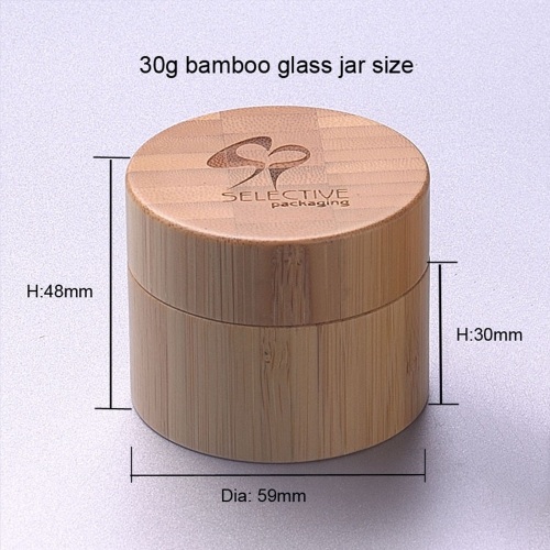 30g Bamboo cream jar carbonized bamboo color makeup package environmentally friendly materials