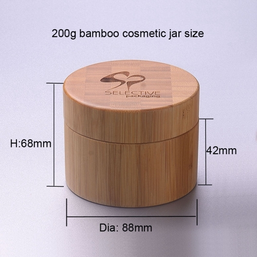 200g big capacity bamboo cream jar