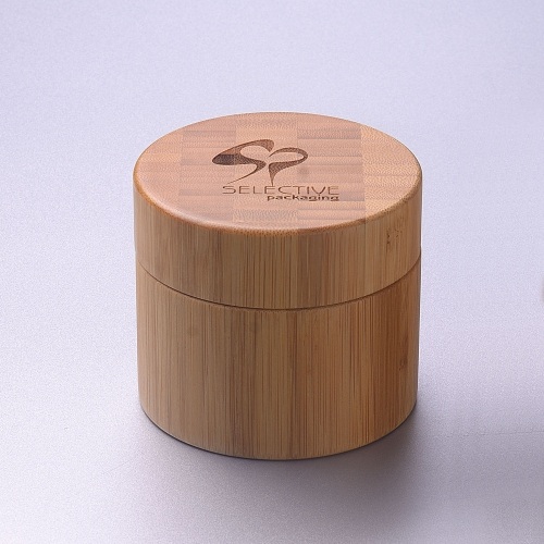 250g big capacity bamboo PP plastic face cream jar