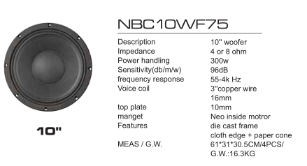 NBC series sub woofer