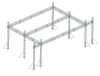 24x24x12m Giant Flat Roof 8 Tower Lighting Truss System