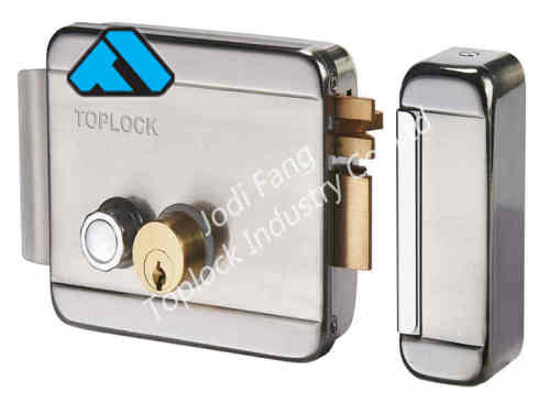 Electronic Euro Lock 12V DC Rim Lock with Double Cylinder