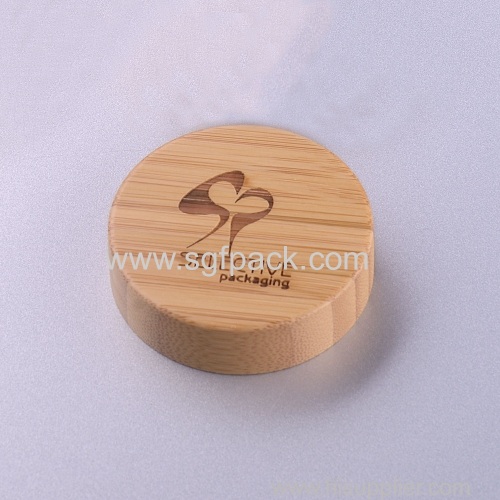 15g frosted glass jar with bamboo cap eco-friendly cosmetic cream jar