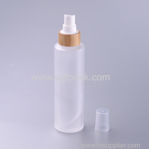 120ml frosted glass bottle with babmoo spray lotion bottle cosmetic packaging