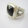 Sterling Silver 14mm Black Onyx Albion Ring