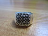 925 Sterling Silver Pave Black Diamond Plate Men Ring