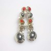 925 Sterling Silver Black Oval Mosaic Drop Earrings for Women