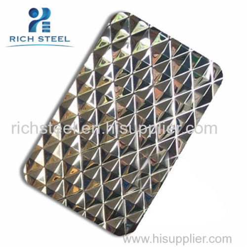 304 4X8 Decorative Color Embossed Stamped Metal Sheets
