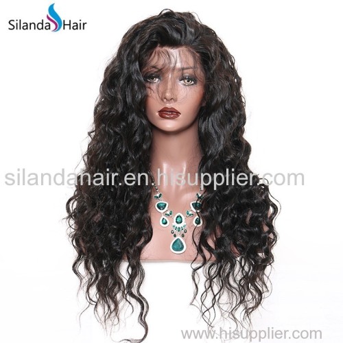 Silanda hair #1B Remy Yaki Straight Full Lace Wigs Brazilian Human Hair