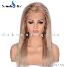 Silky Straight #8/613 Full Lace Wigs Brazilian Remy Human Hair