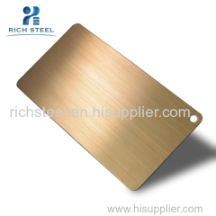 304 316 316L Bronze hairline finished Hotel Room Decorative Stainless Steel Sheet