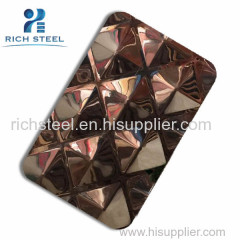 Elegant 2014 Stamped Stainless Steel Embossed Metal Clad Panel For Living Room