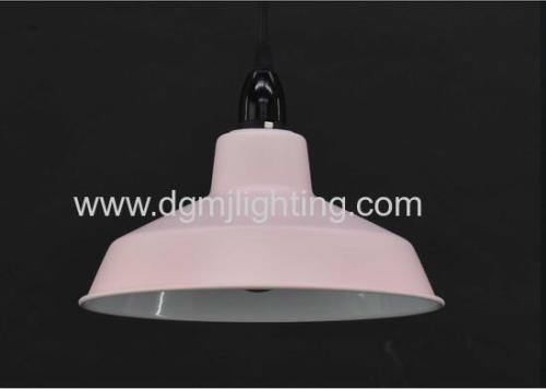 D250mm Metal Shade Pendant Matt Black/Blue/Navy/Cream/Pink