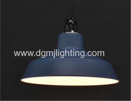 D250mm Metal Shade Pendant Matt Black/Blue/Navy/Cream/Pink