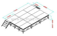 Modular Stage systems with high capacity 750kg/sqm