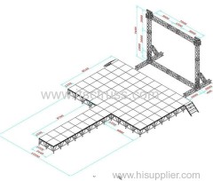 Aluminum truss stage systems for sale