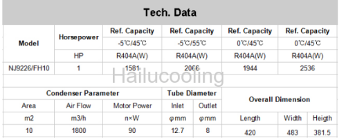 1HP Open Type Condensing Unit with Embraco Compressor