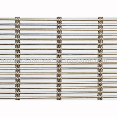 Architectural woven metal screen in stainless steel