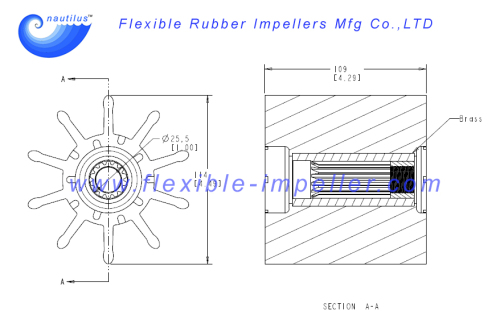 Water Pump Flexible Rubber Impeller Replace Sherwood 22000K