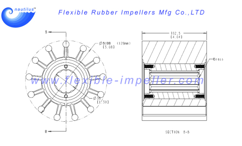 Flexible Water Pump Impellers replace JMP 9100 Neoprene