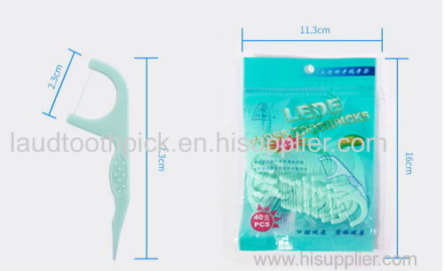 Lede Mint High Elastic Wax-free Orthodontic Flossing Toothpick Individually Packed 40 pieces