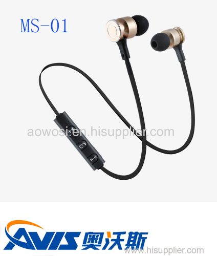 Neckband in-Ear Sports True Wireless Bluetooth Headphone Stereo Earphone for Moblie Phones MP3/MP4 Player