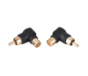 RCA Female To Male Aux Adapter Right angled Gold Plated