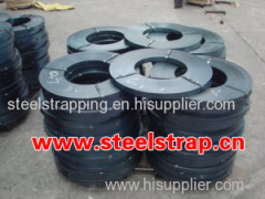 Blue tempered steel strapping