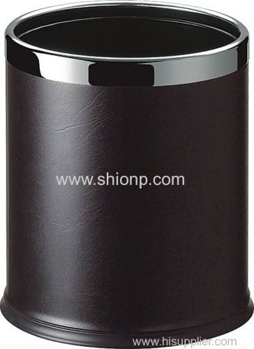 Black double layer waste bin