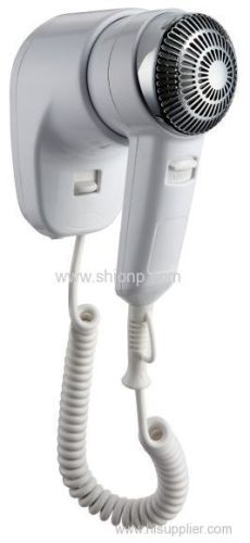 Hotel hair dryer with chrome cover