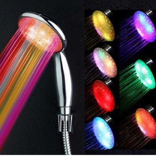 Plastic Sanitary Ware Rainbow Type Automatic Shower Head