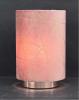 French velvet with rose gold foil print pad lamp dusty pink